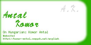 antal komor business card